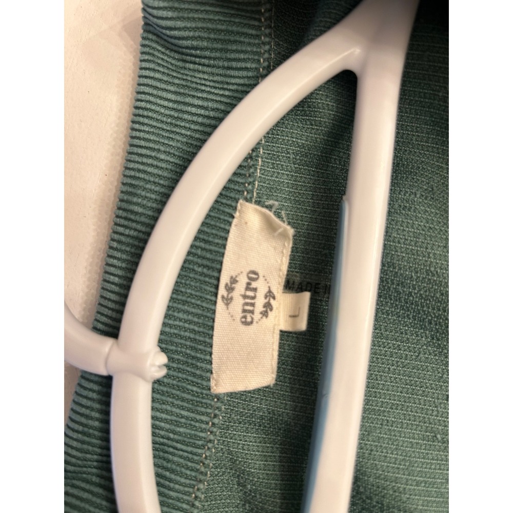 Entro Sage Green Corduroy Puff Sleeve Jumpsuit Utility Boiler Suit - Picture 11 of 11